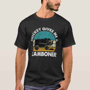 Hockey Gives Me A Zamboner Funny Hockey Retro Vint T-Shirt