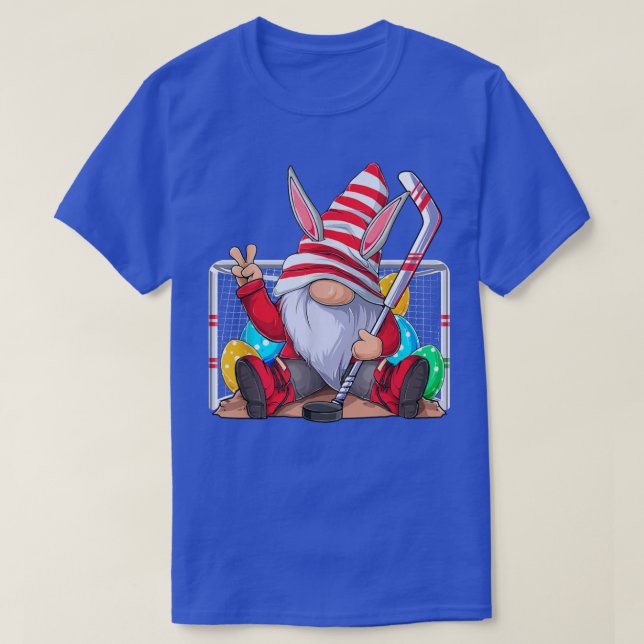 Hockey Gnome Easter Bunny Ears Eggs Hunting Boys T T-Shirt (Design Front)