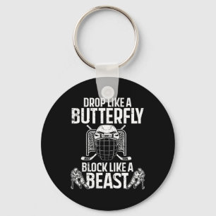 Hockey Goalie Art For Men Women Ice Hockey Lovers  Key Ring