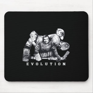 Hockey Goalie Evolution No Mask Vintage Mask To Mo Mouse Pad