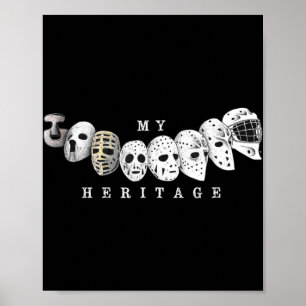 Hockey Goalie Evolution Retro Cat eye Heritage Mas Poster