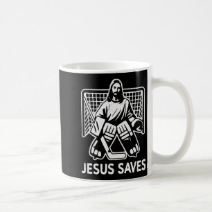 Hockey Goalie Goalkeeper Jesus Saves Christian Hoc Coffee Mug