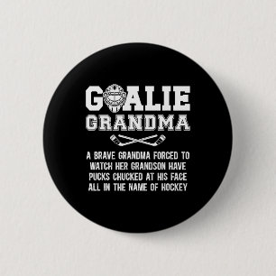 Hockey Goalie Grandma Of A Hockey Keeper Grandma D 6 Cm Round Badge