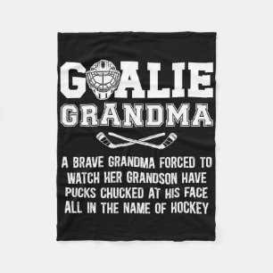 Hockey Goalie Grandma Of A Hockey Keeper Grandma D Fleece Blanket