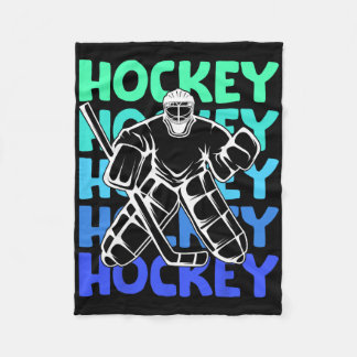 Hockey Goalie Ice Hockey Kids Boys Youth Men  Fleece Blanket