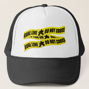 Hockey Goalie Line Do Not Cross Trucker Hat