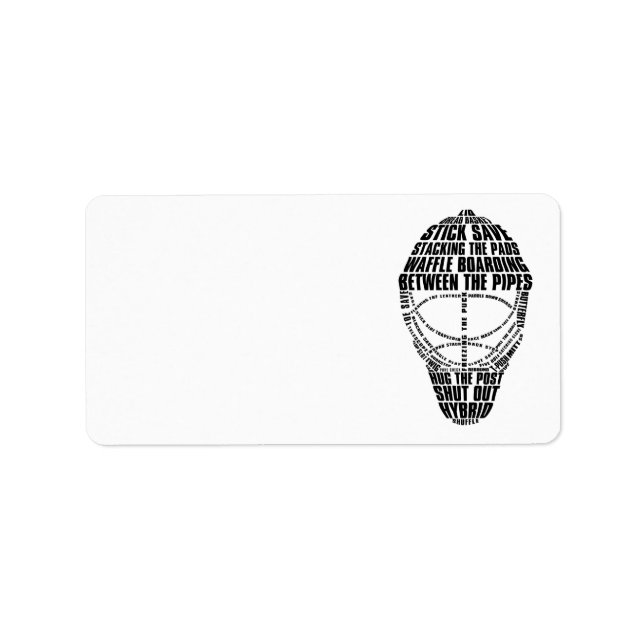 Hockey Goalie Mask Address Labels (Front)