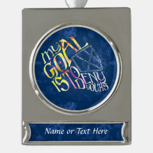 Hockey Goalie Mask Calligram Christmas Ornament