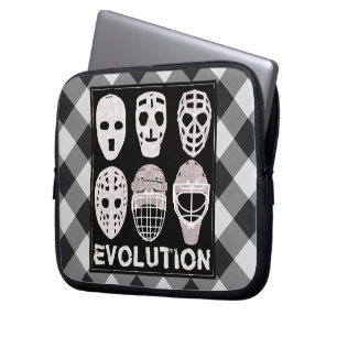 Hockey Goalie Mask Evolution Laptop Sleeve