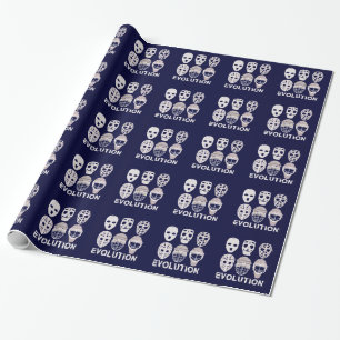 Hockey Goalie Mask Evolution Wrapping Paper