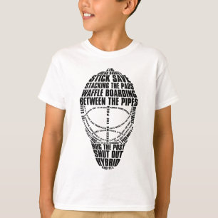 Hockey Goalie Mask Typography T-Shirt