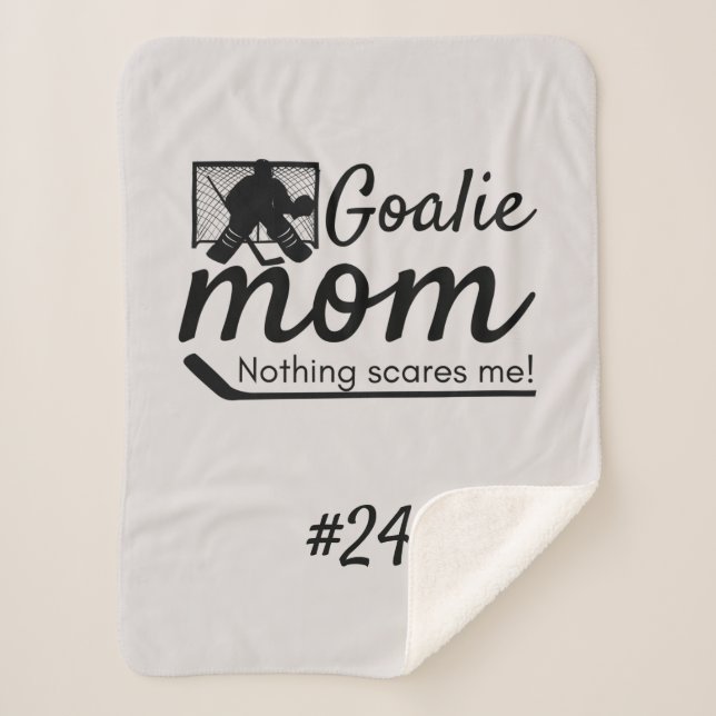 Hockey goalie mum rink gear blanket grey (Front)