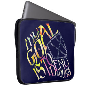 Hockey Goalie My Goal Typography Laptop Sleeve