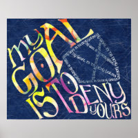 Hockey Goalie My Goal Typography