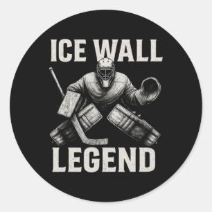 Hockey Goalie Sportswear – Ice Wall Legend Save Th Classic Round Sticker