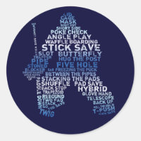 Hockey Goalie Text Stickers