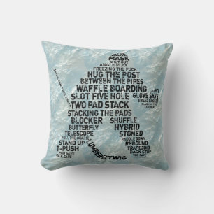 Hockey Goalie Typography Cushion