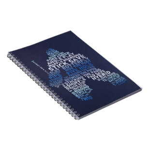 Hockey Goalie Typography Notebook