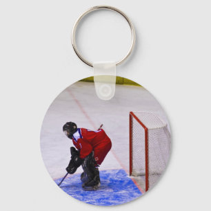 hockey goalkeeper key ring