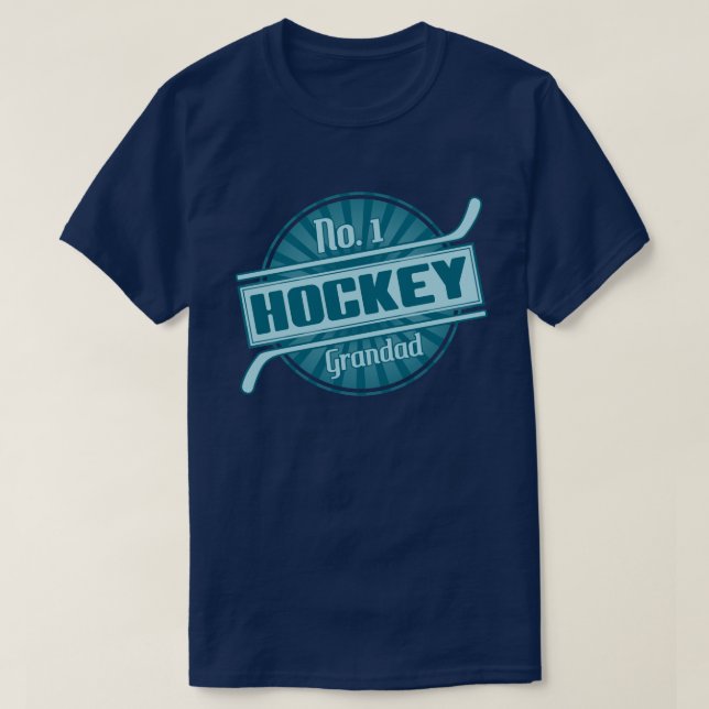Hockey Grandad T-Shirt with Name & Number Print (Design Front)