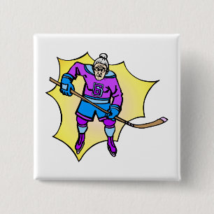 Hockey Grandma 15 Cm Square Badge