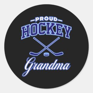 Hockey Grandma For Classic Round Sticker
