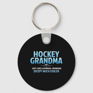 Hockey Grandma Funny Ice Hockey Grandmother Mother Key Ring