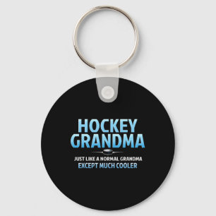 Hockey Grandma Funny Ice Hockey Grandmother Mother Key Ring