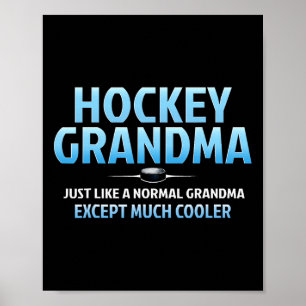 Hockey Grandma Funny Ice Hockey Grandmother Mother Poster