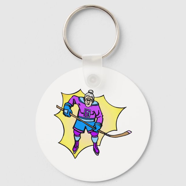 Hockey Grandma Key Ring (Front)