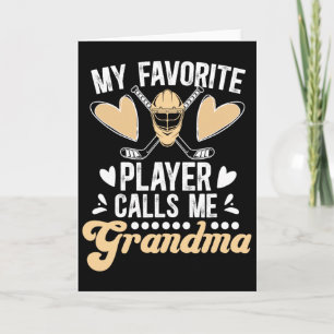 Hockey Grandma Proud Ice Hockey Player Grandmother Card