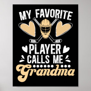 Hockey Grandma Proud Ice Hockey Player Grandmother Poster