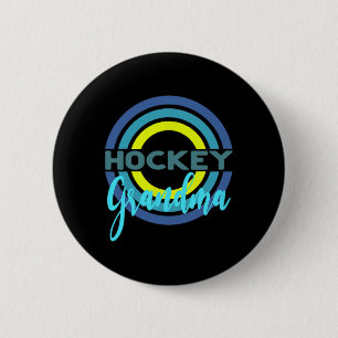 Hockey Grandma With Modern Hockey Circles 6 Cm Round Badge
