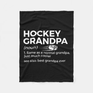 Hockey Grandpa Definition Best Grandpa Ever  Fleece Blanket