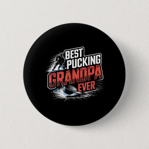 Hockey Grandpa Ever Shirt Hockey Lover 6 Cm Round Badge