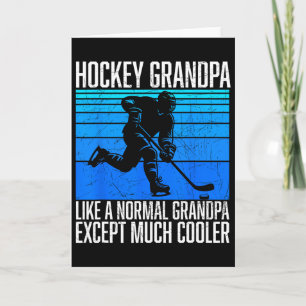 Hockey Grandpa Funny Hockey Fan Player Ice Hockey Card