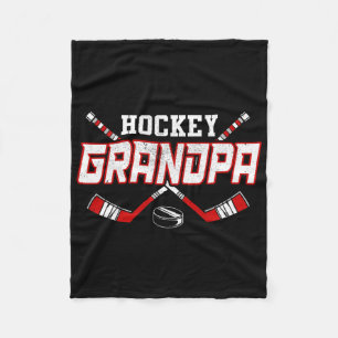 Hockey Grandpa Shirts For Men Papa Father's Day Vi Fleece Blanket