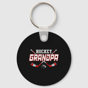 Hockey Grandpa Shirts For Men Papa Father's Day Vi Key Ring