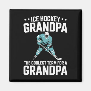 Hockey Grandpa The Coolest Term, Ice Hockey Grandp Magnet