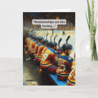 Hockey Greeting Card Funny – "Line Change"