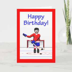 Hockey Happy Birthday Card