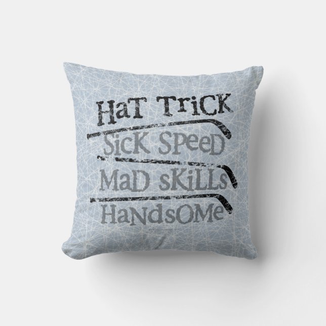 Hockey Hat Trick Cushion (Front)