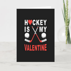 Hockey Heart Striped Sticks Card