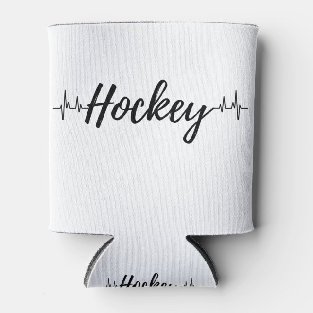Hockey Heartbeat Can Cooler (Front)