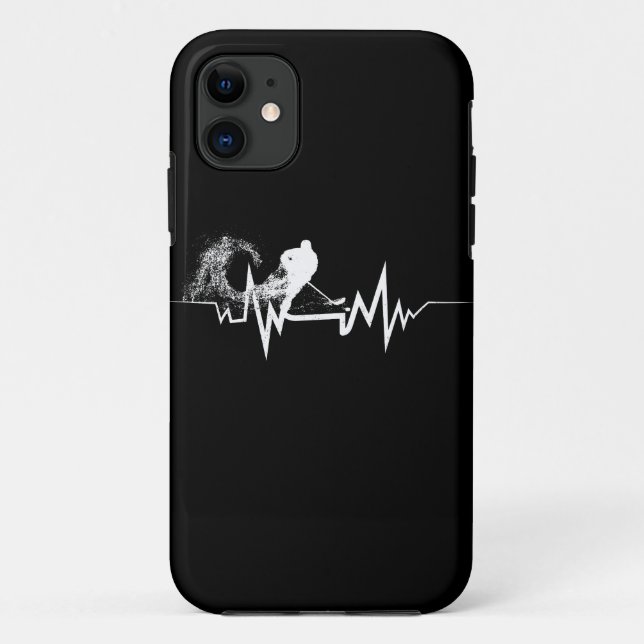 Hockey Heartbeat Cool Gift for Hockey Players Case-Mate iPhone Case (Back)