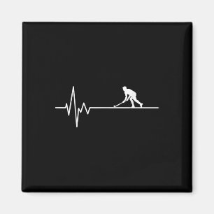 Hockey Heartbeat Ice Hockey Field Hockey Player  Magnet