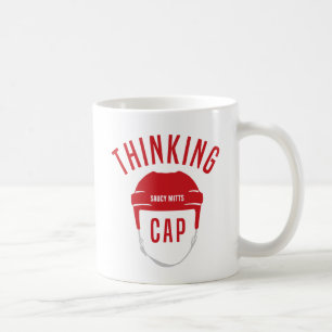 Hockey Helmet Thinking Cap Coffee Mug