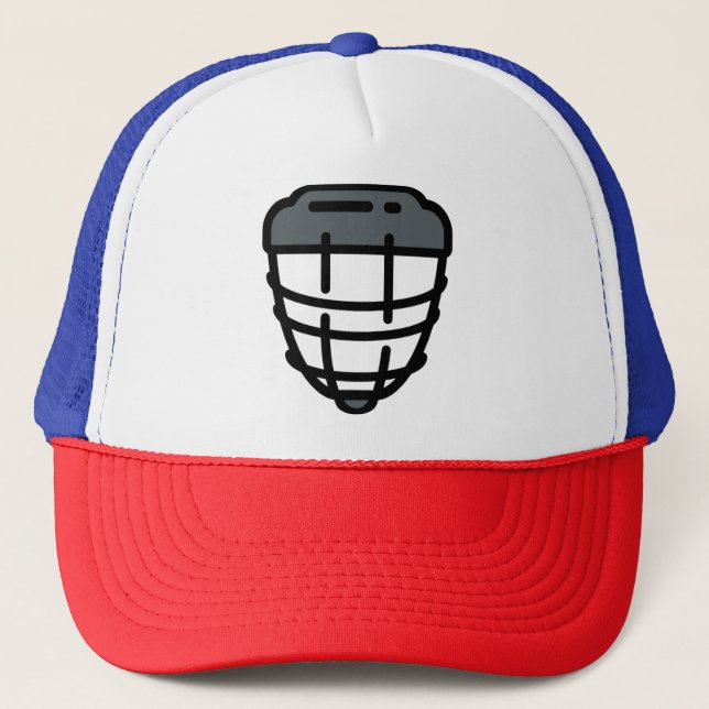 hockey-helmet trucker hat (Front)