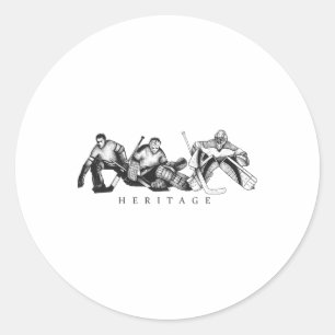 Hockey Heritage Vintage To Modern Goalie Homage Tr Classic Round Sticker