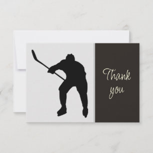 Hockey Hockey Ball Volunteer Helper Thank You Card